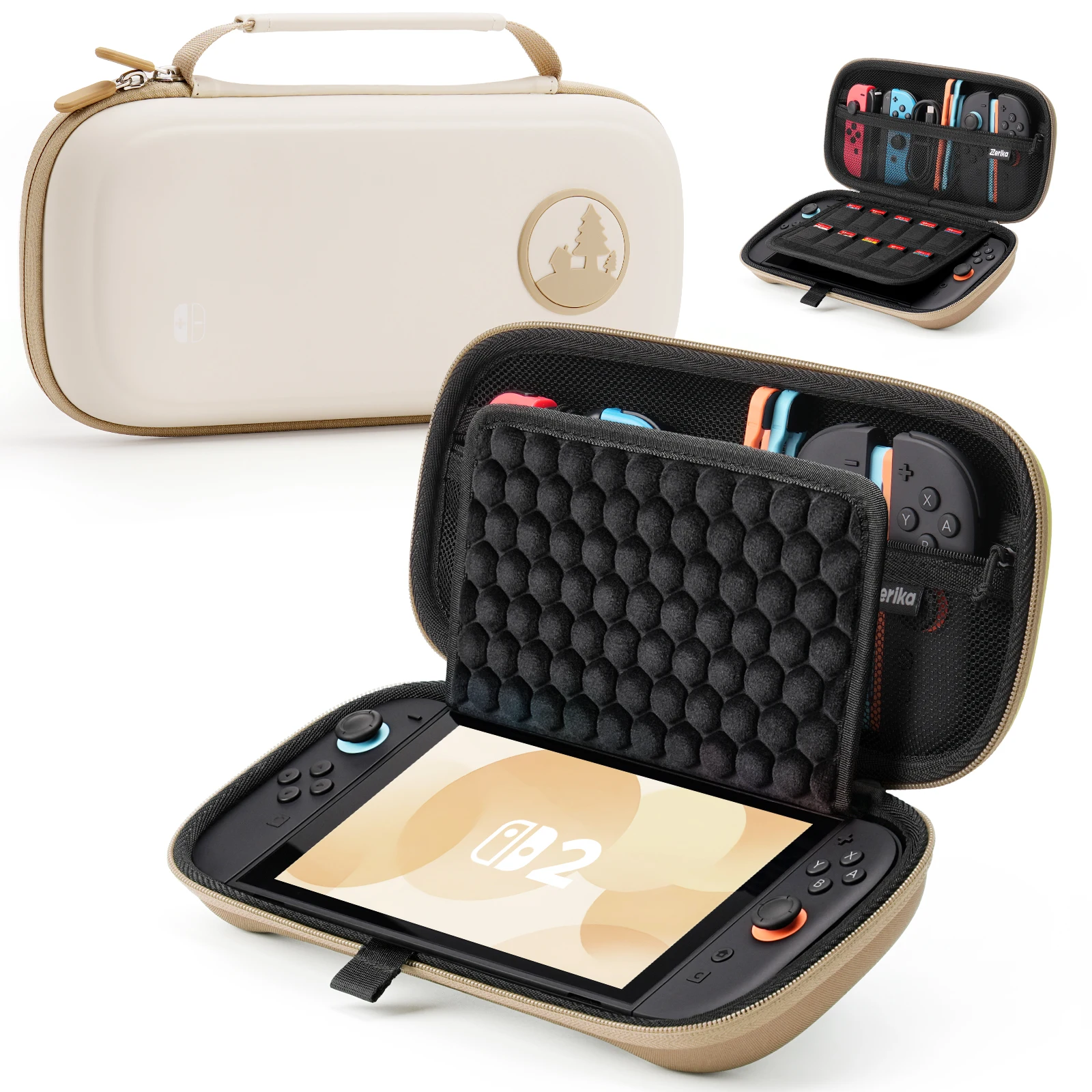 Yinke Tragetasche für Nintendo Switch 2 OLED, kratzfest, wasserdicht, schützende Reisetasche mit 10 Spielkartenfächern. – Detail 8