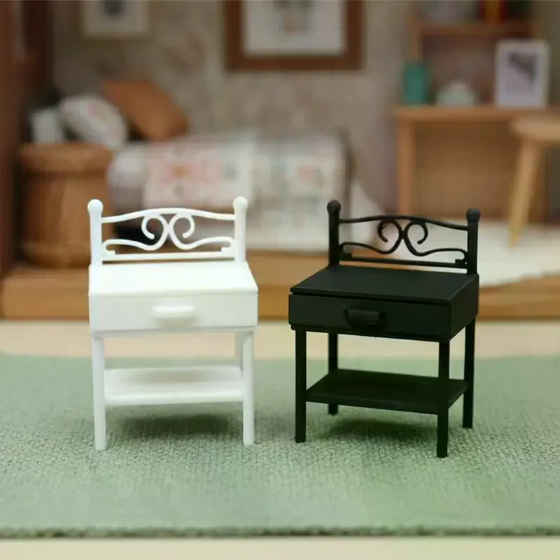 1 piece of mini bedroom furniture with lifelike design, mini bedside table for doll house, perfect for amateur enthusiasts