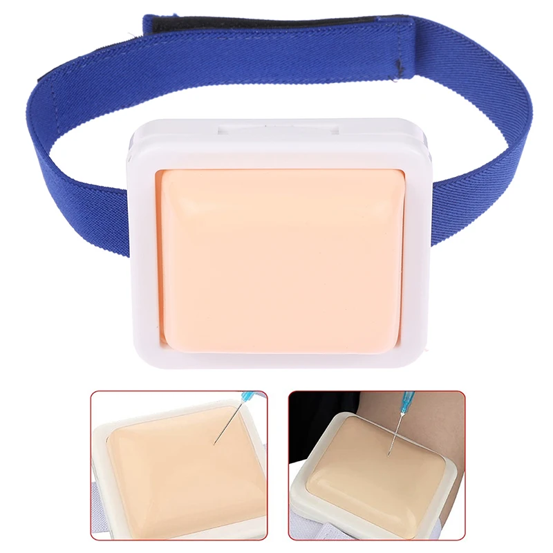 1PC Wearable Intravenous Intramuscular Injection Training Pad IV Injection Practice Venipuncture Training Injection Simulation