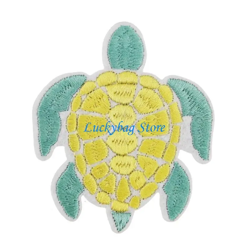 

X7XE Eye-Catching Turtles Embroidered Applique Trim for Evening Skirt Clothes
