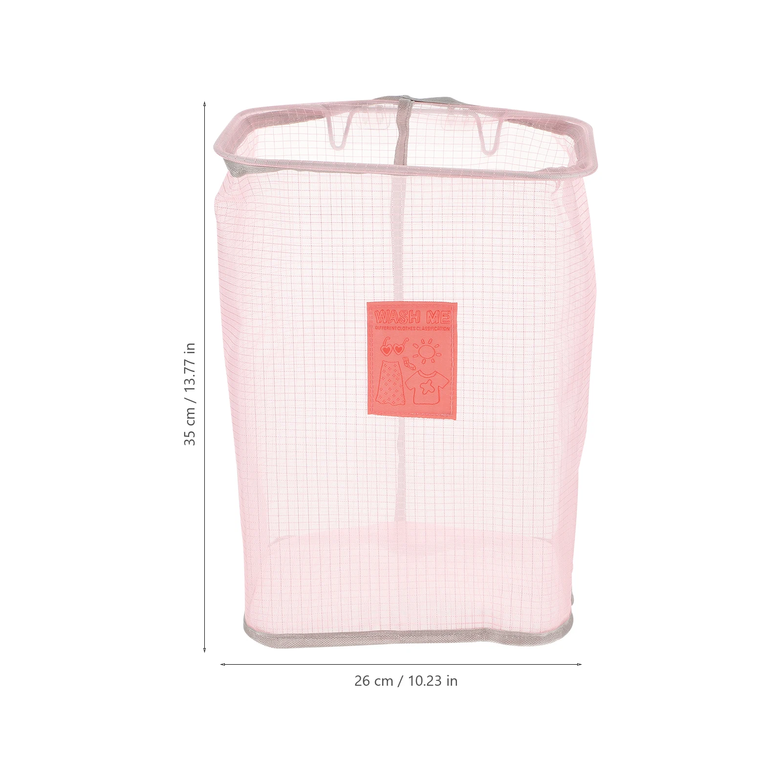 

Wall Hanging Mesh Laundry Basket Pink Foldable Storage Container Bathroom Clothes ganizer Dirty Hamper 120x50cm