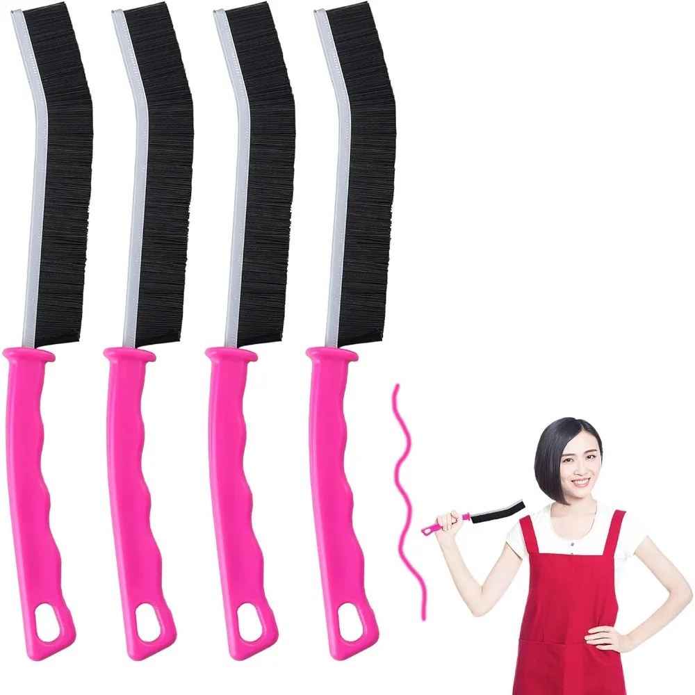 4 قطع فرشاة تنظيف شق ذات شعيرات صلبة، أداة فرشاة تنظيف الفجوة متعددة الوظائف للاستخدام المنزلي، الجص - تخفيضات كبيرة