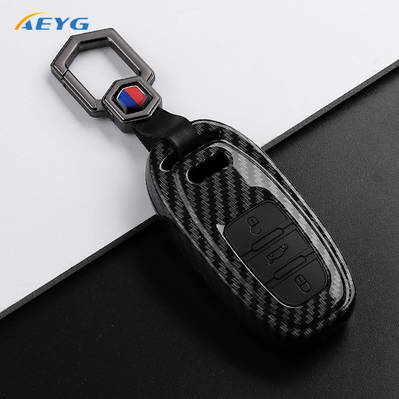 ABS Carbon Fiber Car Remote Key Case Cover Shell For Audi A1 A3 8V A4 B8 B9 A5 A6 C7 A7 A8 Q3 Q5 Q7 S4 S6 S7 S8 R8 Accessories - view 4