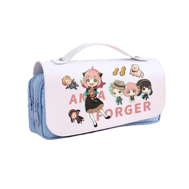 Nuovo Anime Spy X Family Anya studente astuccio cartone animato carino grande capacità multifunzionale Desktop Storage Bag regali pratici