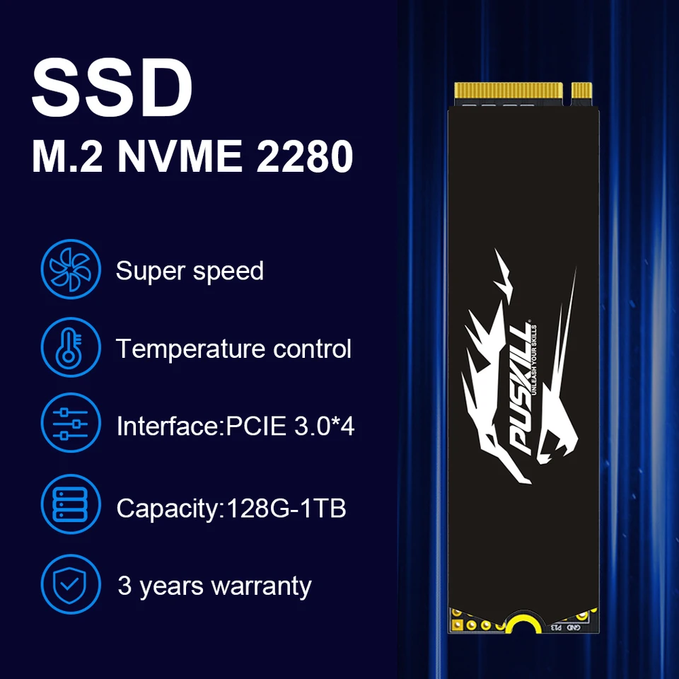 Puskill ssd m.2 nvme 1テラバイト512gb 256gb 128gb pcie m2 2280