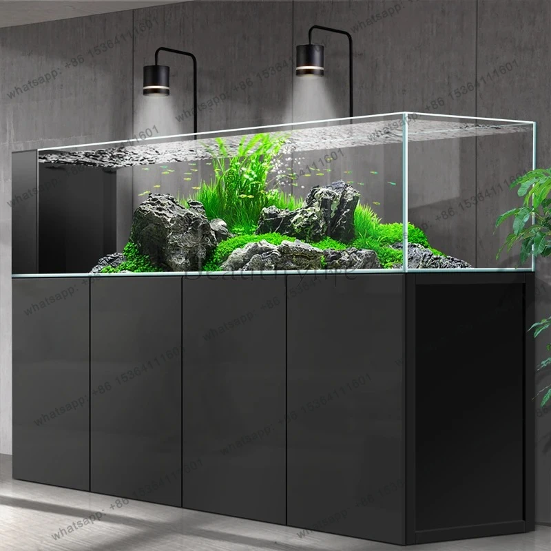 

Wild Mining Landscaping Original Ultra-white Glass Living Room Medium and Large Bottom Filter Free of Water Change