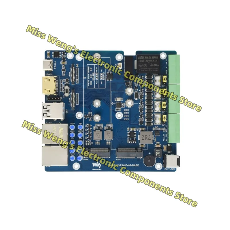 CM5-ETH-RS485-4G-BASE CM5-ETH-RS485-4G-BOX The 2.5G dual-port 4G/5G expansion board supports RS485 communication