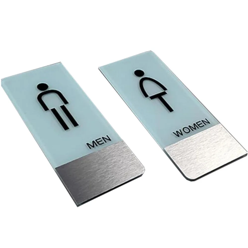 Men & Women Toilet Room Door Sign Restroom Wc Signs Plate Wall Sticky