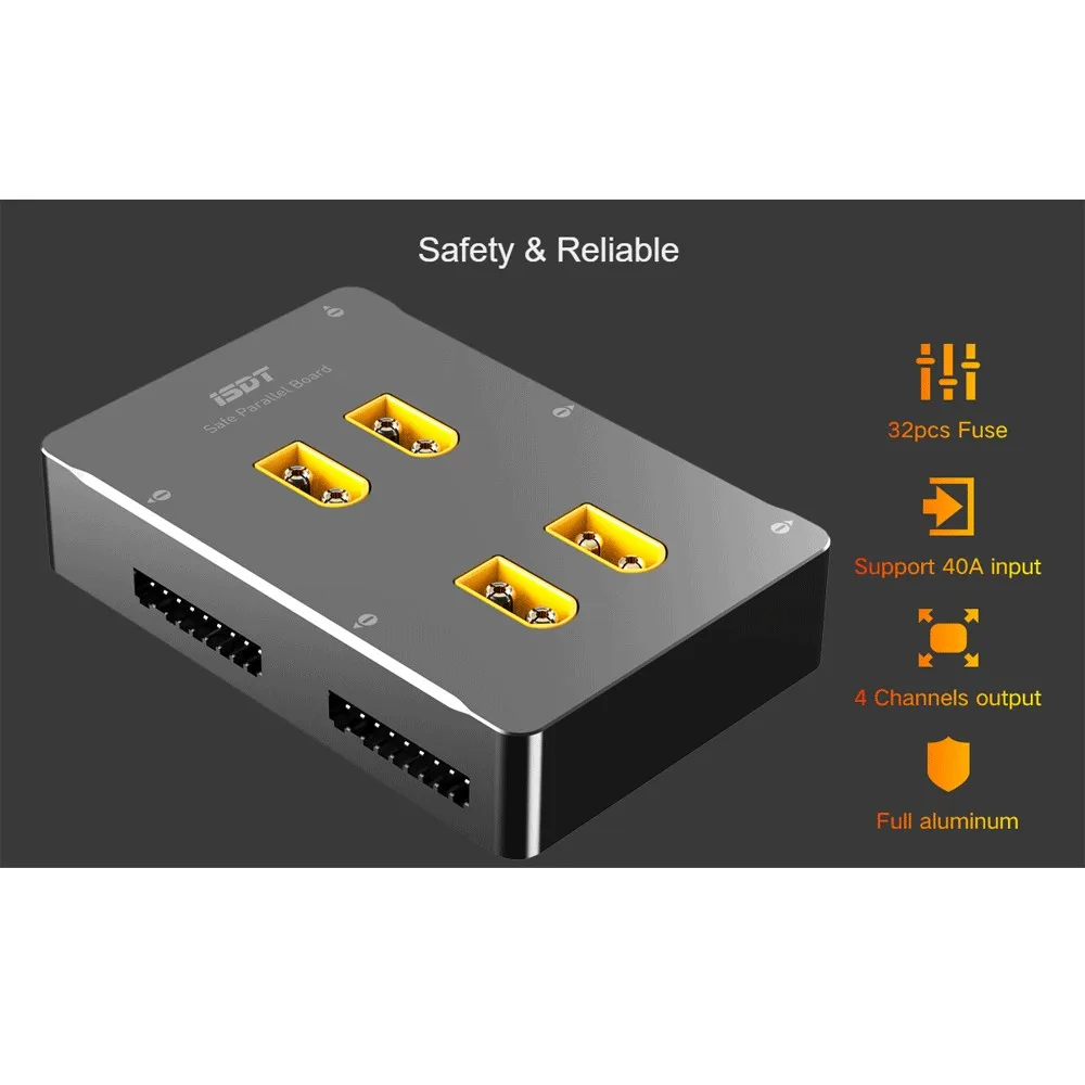 ISDT Precisie CNC PC-4860S 1-8S Lipo XT60 Plug Parallelle Oplaadkaart Batterijlader 4-weg Synchrone/Uitgangsstroom 30A