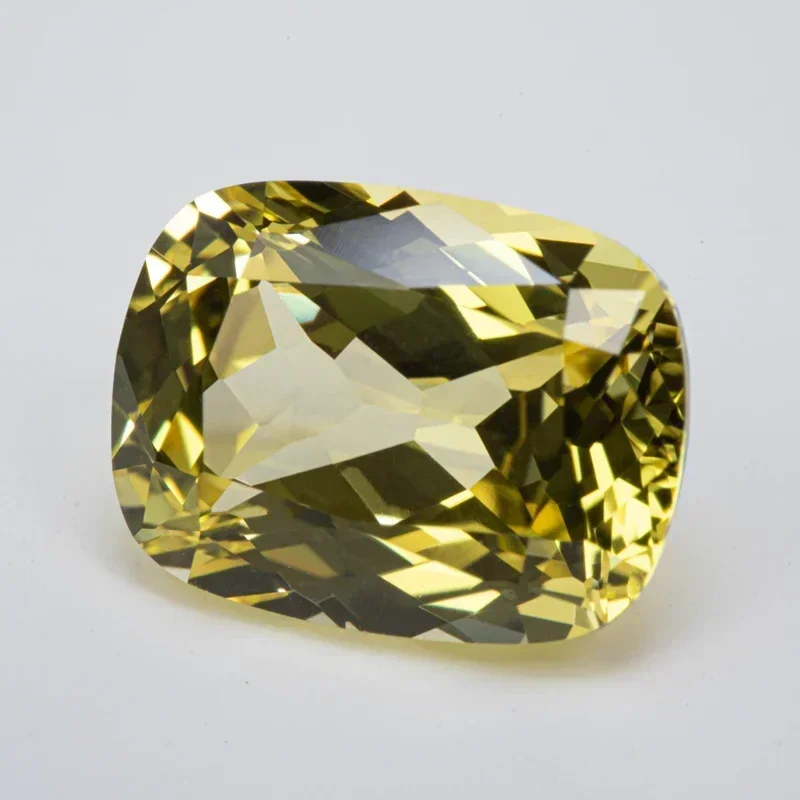 Lab Grown Sapphire Yellow Colour Rectangular Cushion Shape VVS1 Charms DIY Jewel Making Material Selectable AGL Certificate