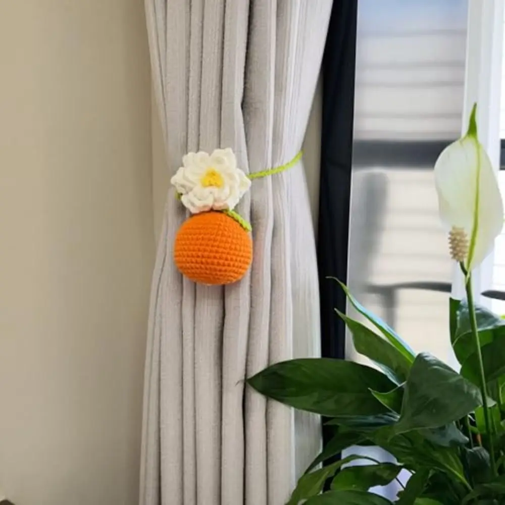 Cute Car Rear View Mirror Hanging Accessory Multi-purpose Handmade Knitted Bookmark Car Decor Crochet Pagination Mark