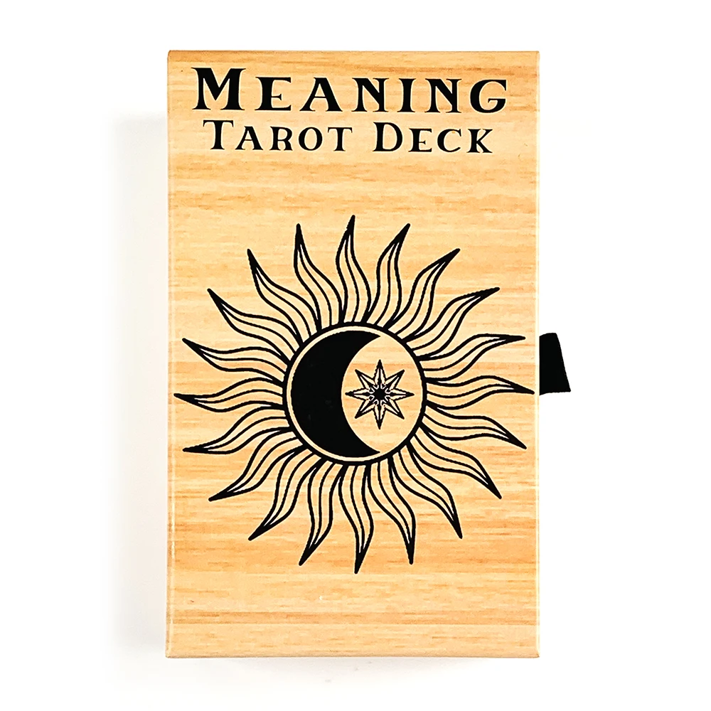 12*7cm Meaning Tarot Deck Pull-out Gift Box 78 Tarot Cards Fate Divination Cards Game with Guidebook and Drawstring Pouch
