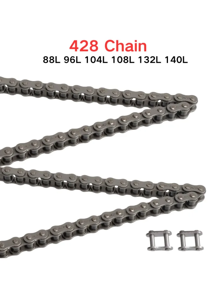 AliExpress NONE 428 Chain 88 96 104 108 132 140 with Spare Master Link for 50cc-250cc ATV Quad Pit Dirt Bike Go Kart 110cc 125cc 150cc CRF50