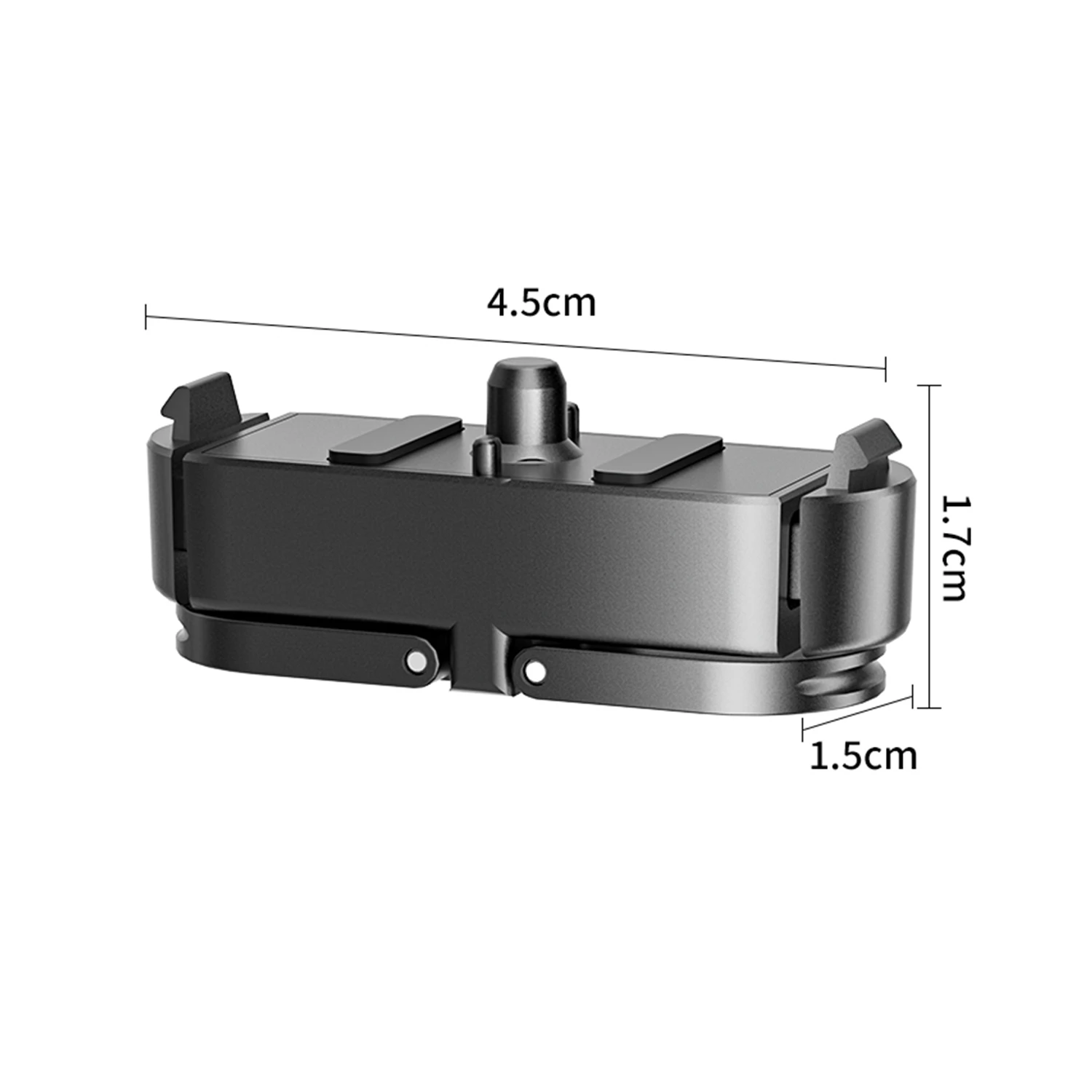 قاعدة مغناطيسية سريعة الإصدار من سبائك الألومنيوم لـ Gopro 13 حامل مهايئ تمديد أسود لملحقات Gopro Hero 13