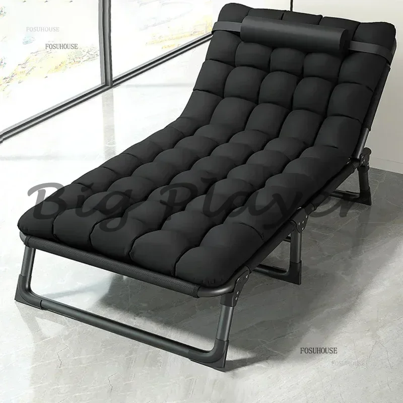 Folding Beds for Home Bedroom Single Bed Multifunctional Recliner Office Simple Lunch Break Beds Portable Outdoor Camping Bed
