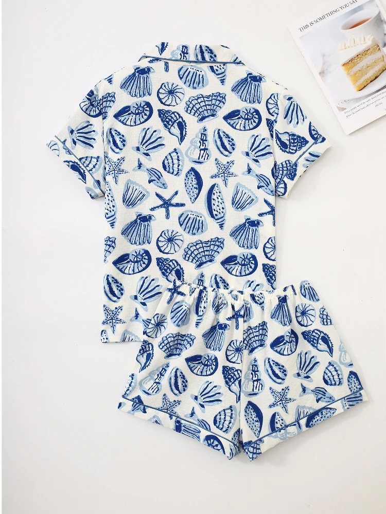 

Новый летний свободный комплект домашней одежды ort Sve ell для женщин, тонкая весенне-летняя ночная рубашка, домашняя удобная дышащая пижама