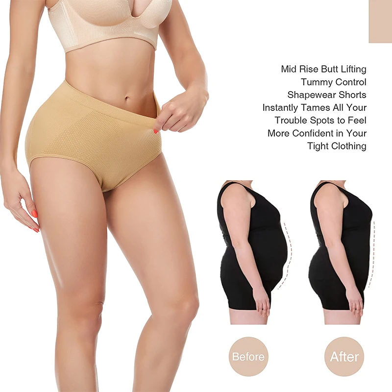 Butt Lifter Panties for Women Sexy Medium Waist Shapewear Push Up Control Panties Hip Shapewear Hip Pads Shaper