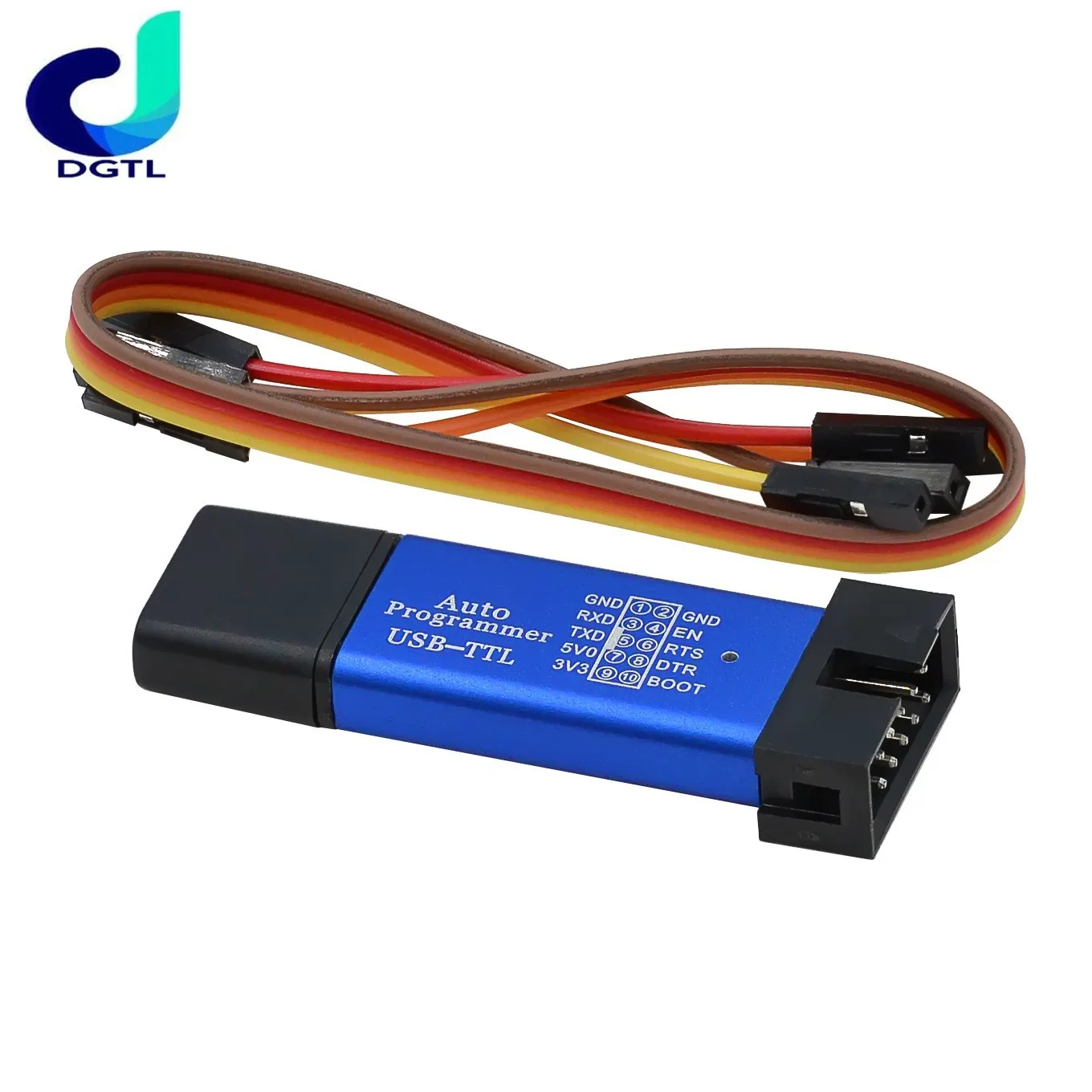 MCU STC 51 Microcontroller Downloader Auto Programmer / 3.3V 5V Universal / Dual Voltage USB to TTL DownLoad Cable
