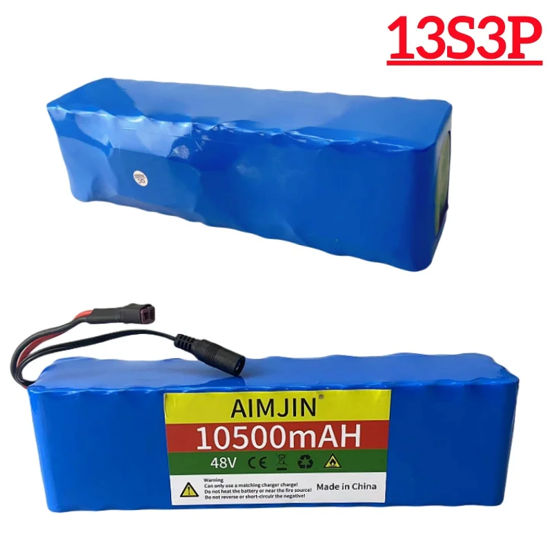 100% Original 48V 10.5Ah 1000w 13S3P 10500mah Lithium Ion Battery 54.6v Lithium Ion Battery Electric Scooter with BMS + Charger image 2