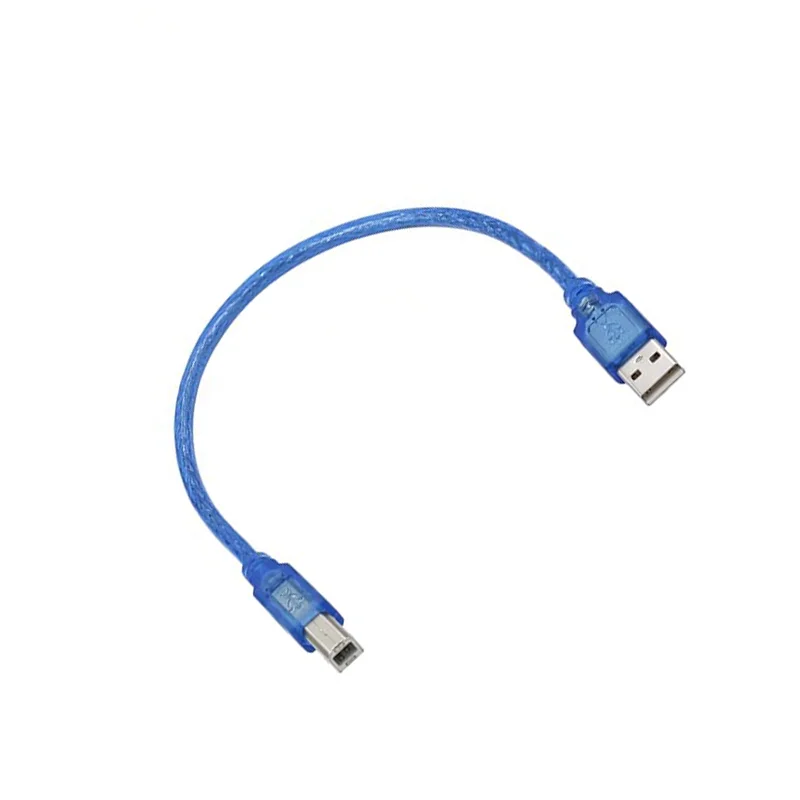 (5 teile/los) USB-Datenkabel, Drucker kabel, blau kompatibel mit Arduno Micro/Mini/Typ c/Typ b