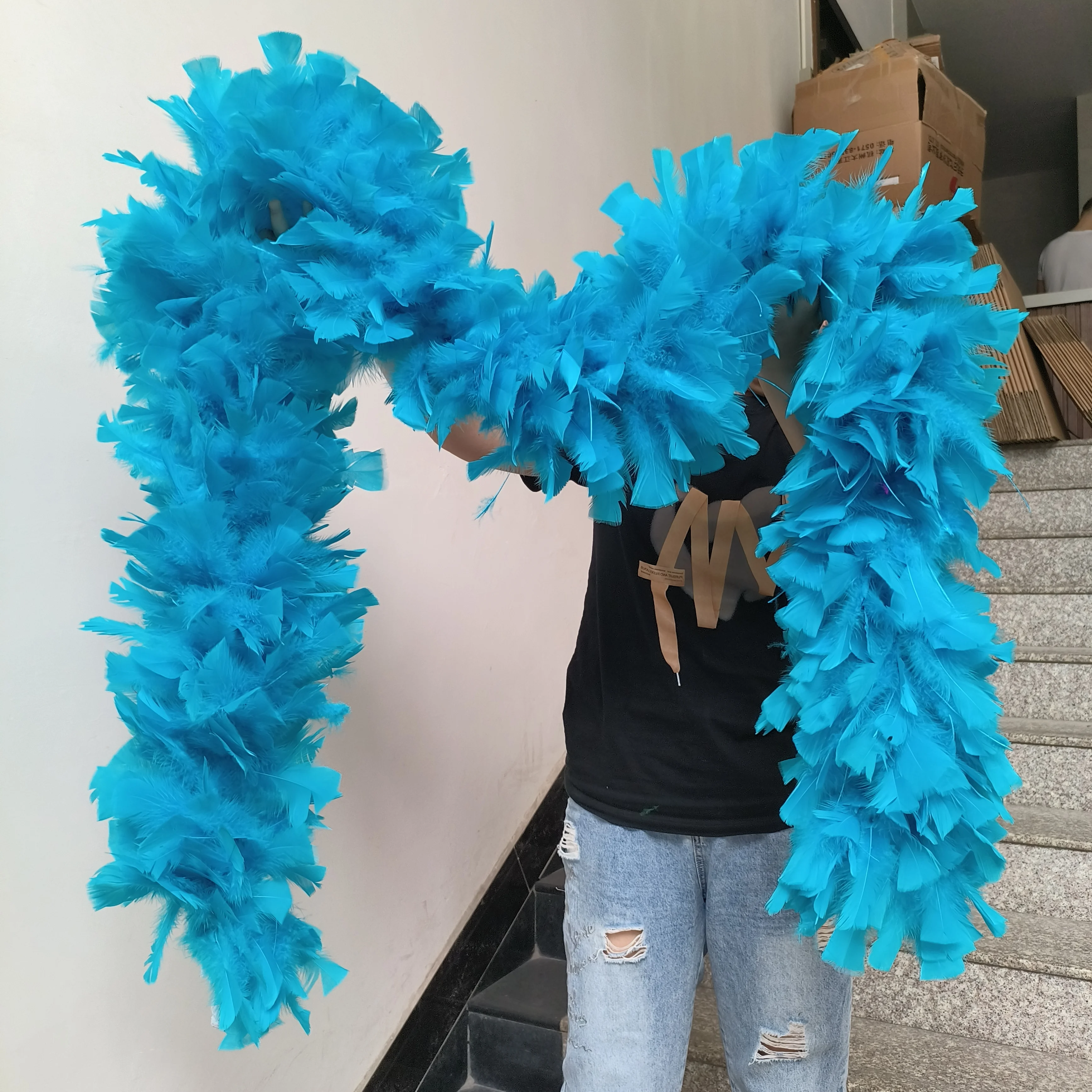 Feather Trim Marabou - ขนไก่งวงแบน 2 เมตร 200 กรัม ขนไก่งวงโบอา