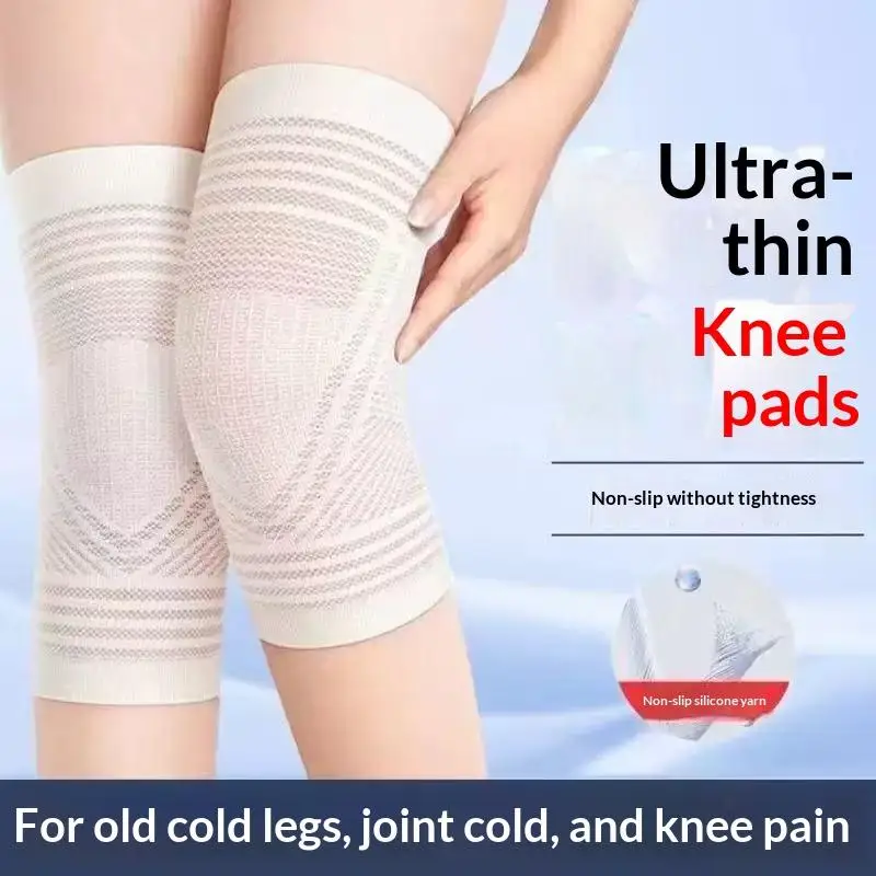 Knee Cover 1 Pair Summer Breathable Non Slip Kneepads Joint Pain Relief Support for Fitness Travel