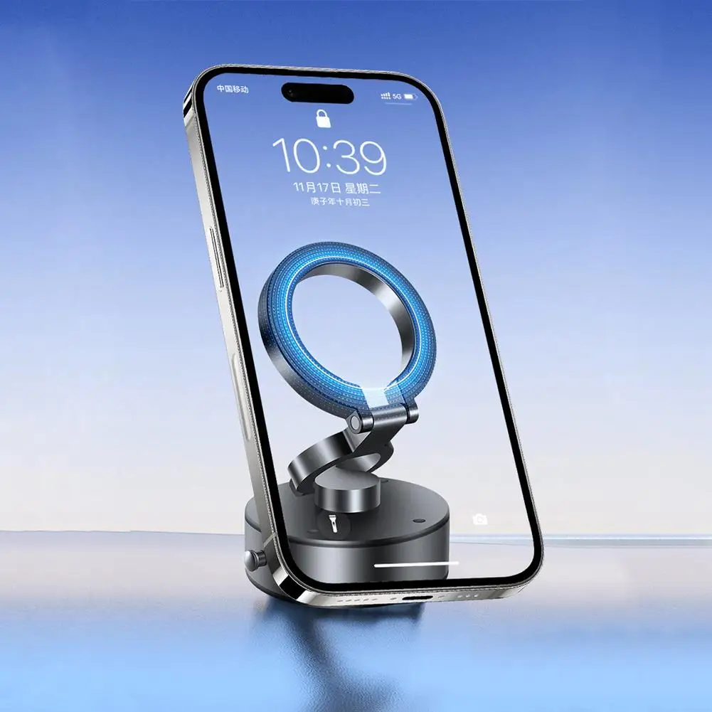 Magnetic Holder Cell Phone Holder Black Technology Universal Vacuum Adsorption Stable Suction Cup Phone Mount  Car Suction Cup