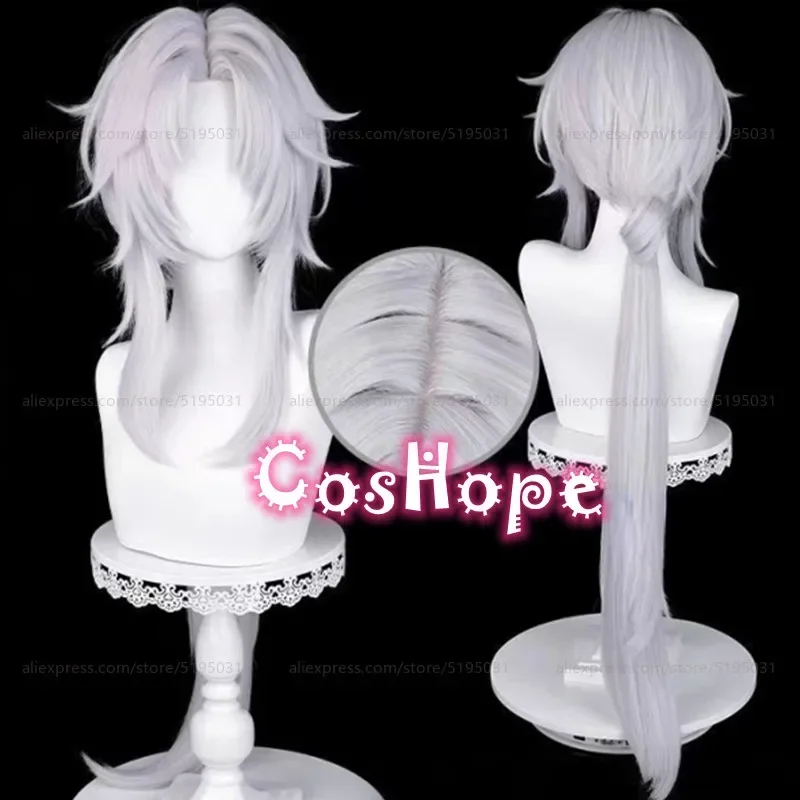 YingXing Cosplay Wig White Blade Wig Silver White Wig Cosplay Anime Wig Heat Resistant Synthetic Wigs Halloween