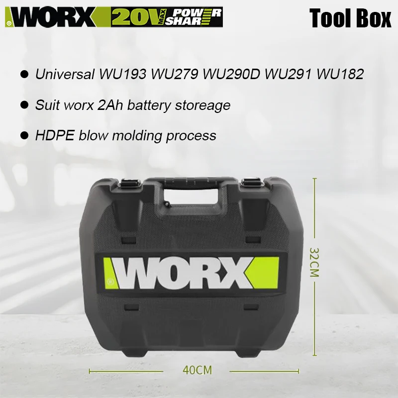 

Worx Tool Case for WU193 Original Also Suit WU279 WU290D WU291 WU186 WU173 High Strength HDPE Blow Molding Process Waterproof