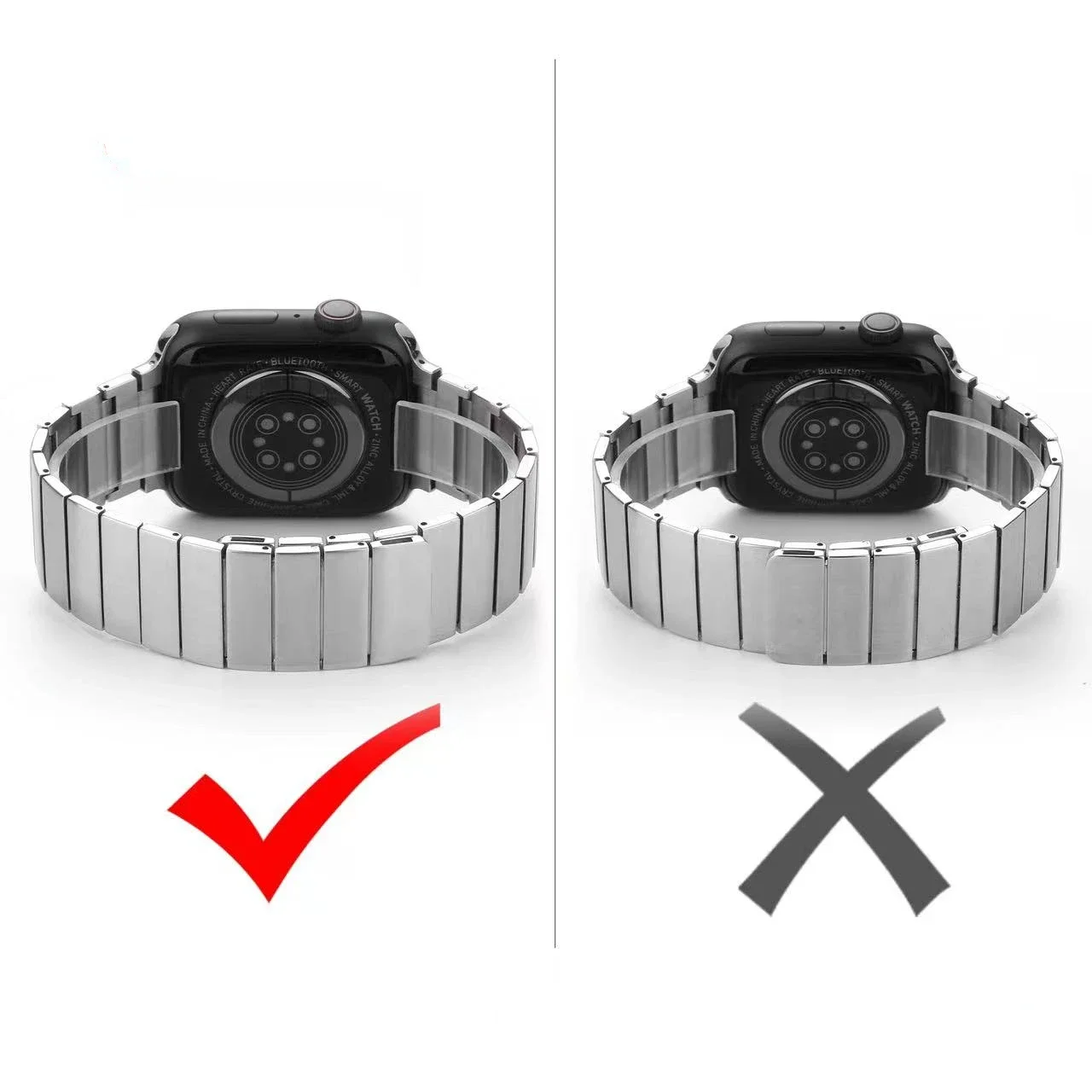 Metal Link Bracelet For Apple Watch Ultra 49mm 45mm 44mm 42mm 46mm 41mm Stainless Steel Magnetic Loop Belt iWatch 10 9 8 7 6 5 4