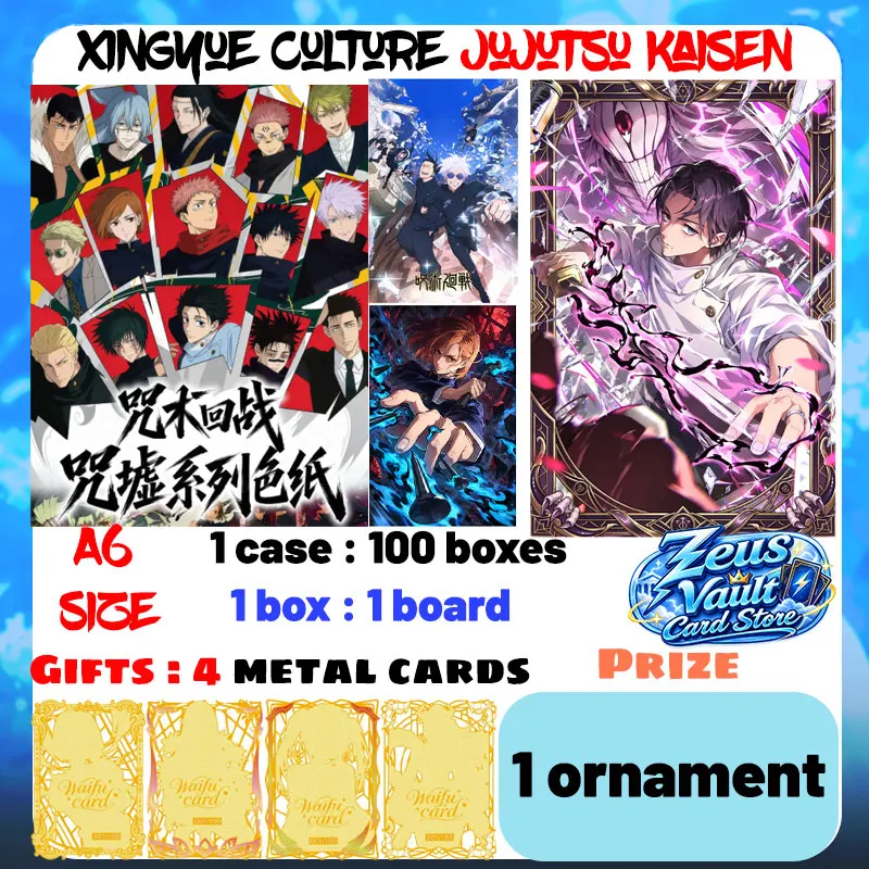 Wholesale 2026 Newest XingYue Culture Jujutsu Kaisen JJK A6 Acrylic Board Hobby Gojo Satoru Trendy CCG Toys Birthday Party Gifts