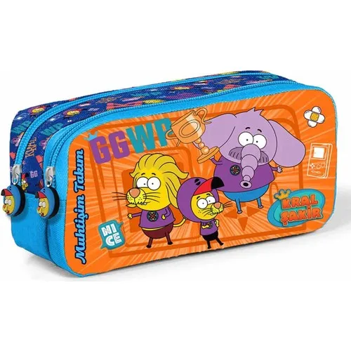 King Şakir Amazing Team Pencil Bag (Pencil Holder) - (Two Compartments)  21 x 10 x 6 cm