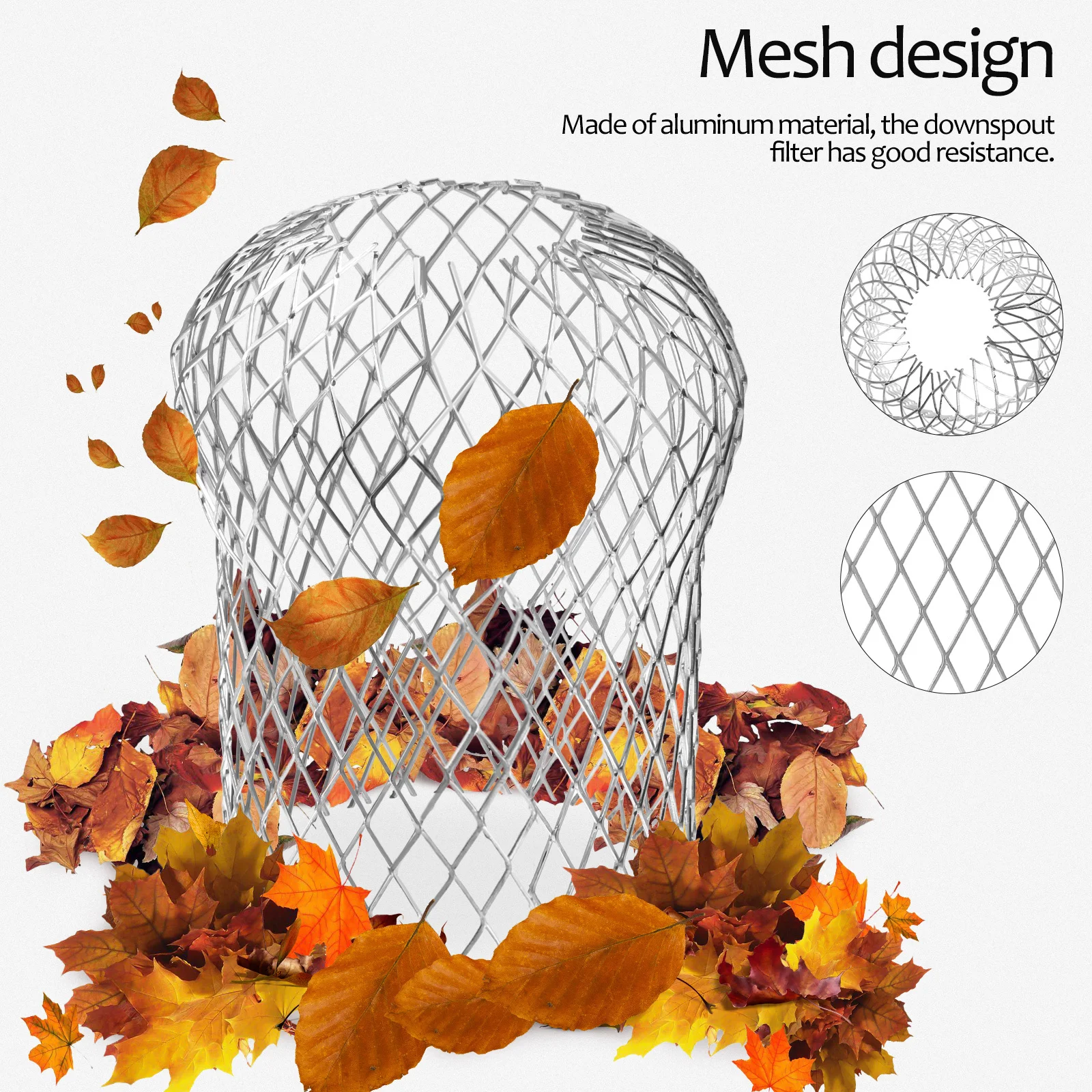 مزراب ماسورة التصريف الحرس 3 بوصة الألومنيوم شبكة ورقة تصفية لاستنزاف السقف يمنع انسدادات متعددة الاستخدام بركة نافورة بركة السمك #6