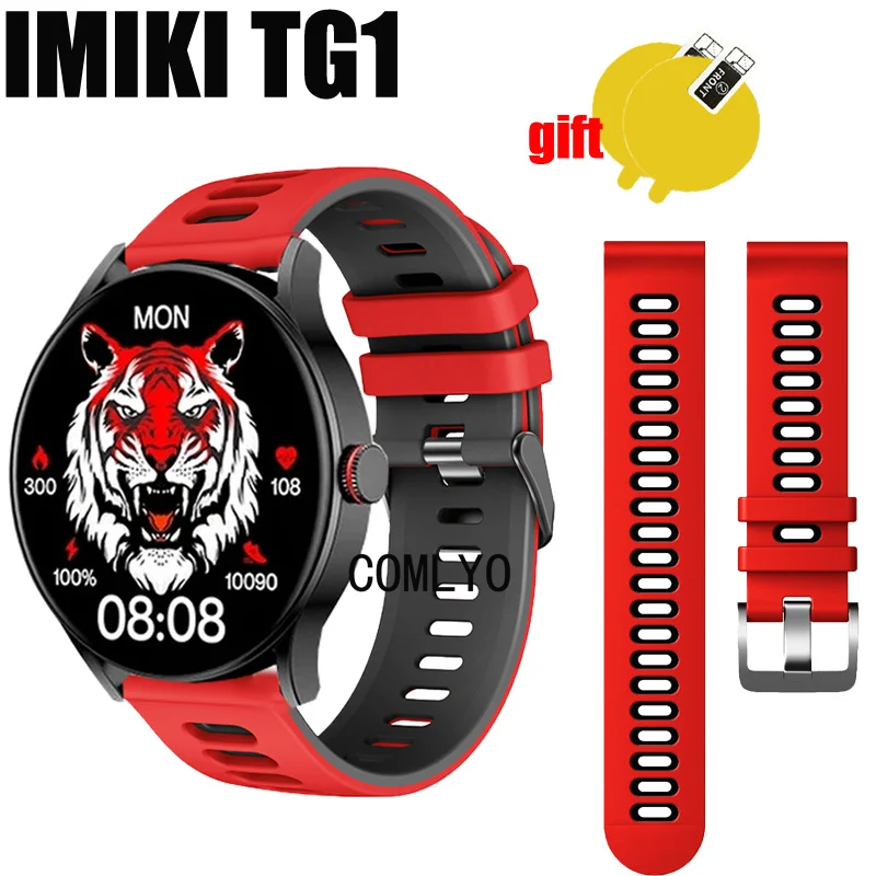 For IMIKI TG1 Strap Smart watch Wristband Bracelet Silicone Band Screen protector Film