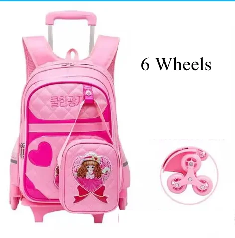 wheeled bags for girls kid\'s Travel luggage Rolling Bags School Trolley bag Backpack with wheels Girl\'s Trolley School Mochila