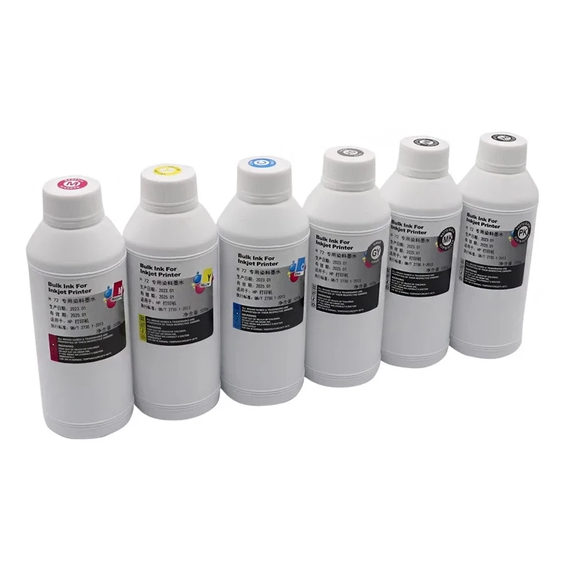 1000ML Dye Ink for HP 72 Ink Cartridge for HP Designjet T770 T790 T1120 T1200 T1300 T620 T610 T1100 T2300 Printer Dye Ink hp72