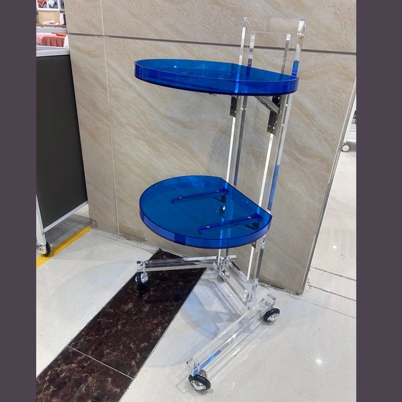 Hairdressing Aesthetic Trolley Manicure Design Utility Rolling Hair Trolley Acrylic Carro Peluqueria Hair Salon Furniture MQ50SL