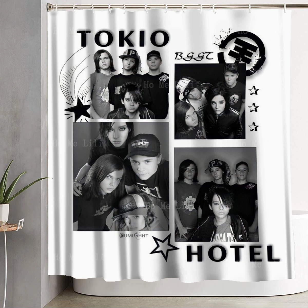 Tokio Hotel Popular German Rock Band Bill Kaulitz Rock In Rio Music Festival Performs Bathroom Decor Shower Curtain