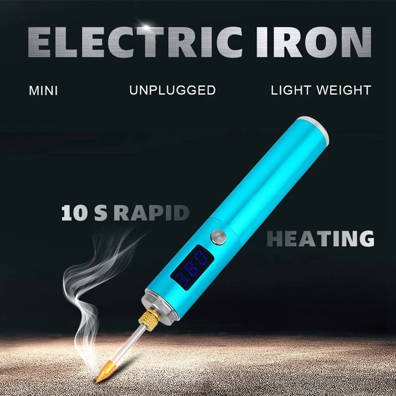 High-Power Cordless Soldering Iron Rechargeable Soldering Iron Portable Removable Battery With LED Display USB Fast Heat