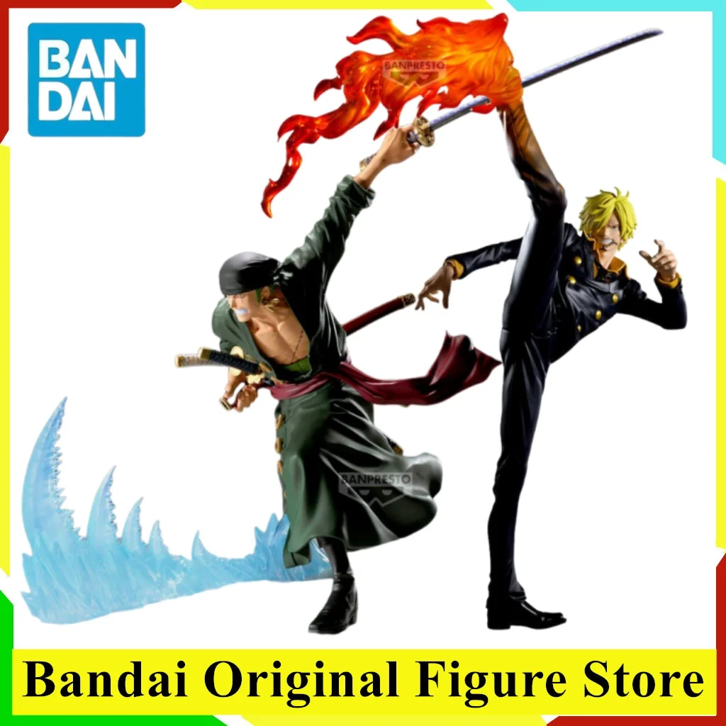 

Original BANDAI One Piece Anime Sanji & Roronoa Zoro MAXIMATIC PLUS Action Figurine Toys PVC Model Figuarts Collection