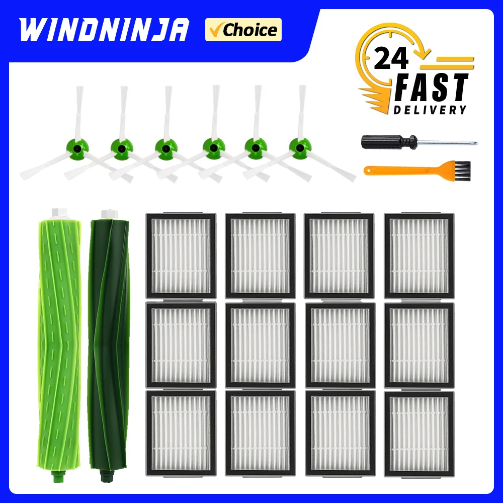 Replacement Parts Kit For iRobot Roomba E I J Series i3 i4 i6 i7 E5 E6 E7 HEPA Filter Main Side Brush Vacuum Cleaner Accessories