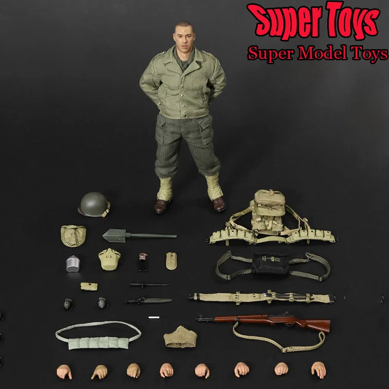 

In Stock DID XA80011 1/12 WWII US Rangers Capazzo 6'' Male Soldier Action Figure Body Doll Full Set Collectible Model Toy