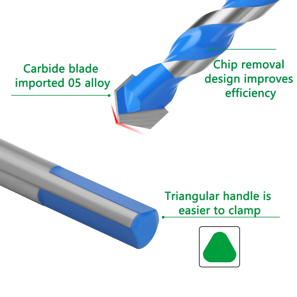 3 4 5 6 8 10 12 мм многофункциональное сверло треугольные биты Керамическая Плитка Бетон Кирпич Металл Нержавеющая сталь дерево SJBWT