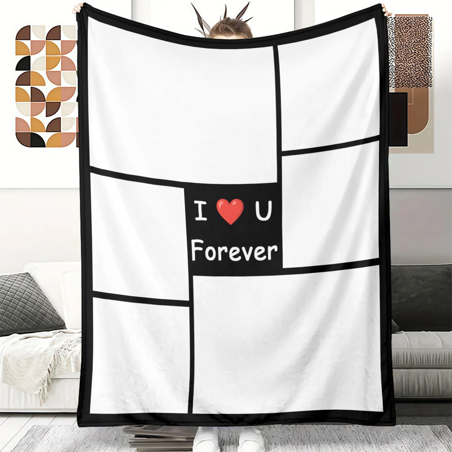 Personalized Photo Custom Blanket, Vintage Flannel Blanket, Custom Gift for Couples and Family Memories, Unique Souvenir Present