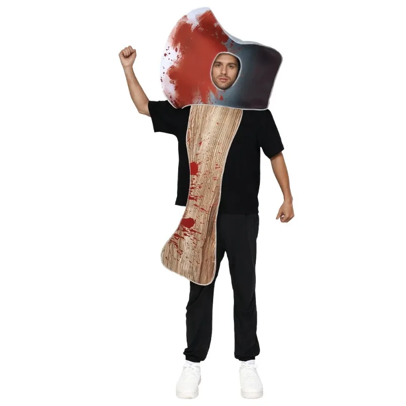 

Новинка 2024 года, костюм для косплея на Хэллоуин с кровавым топором, забавная пародия Suti для взрослых, мужчин и женщин, сценическое представление, карнавальная вечеринка, наряды для ролевых игр