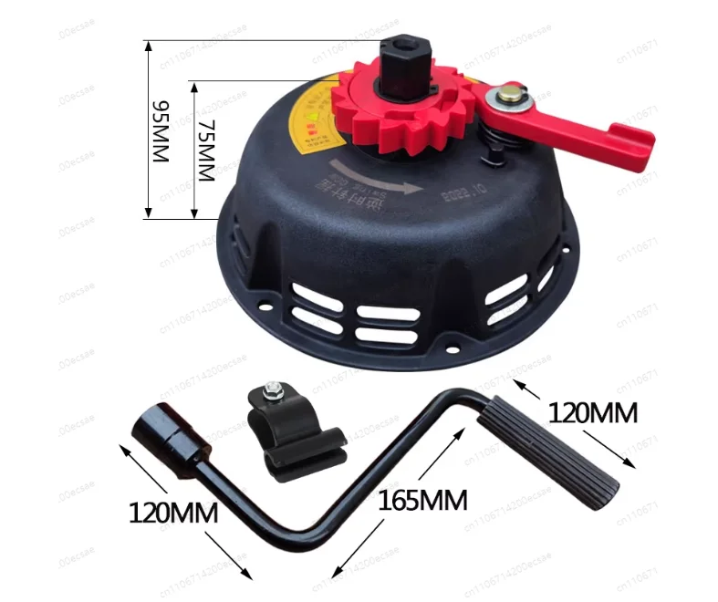 Hand-Crank Starter Kit for 168 170F Engine, No-Pull Start Assembly for Micro Tiller and Water Pump