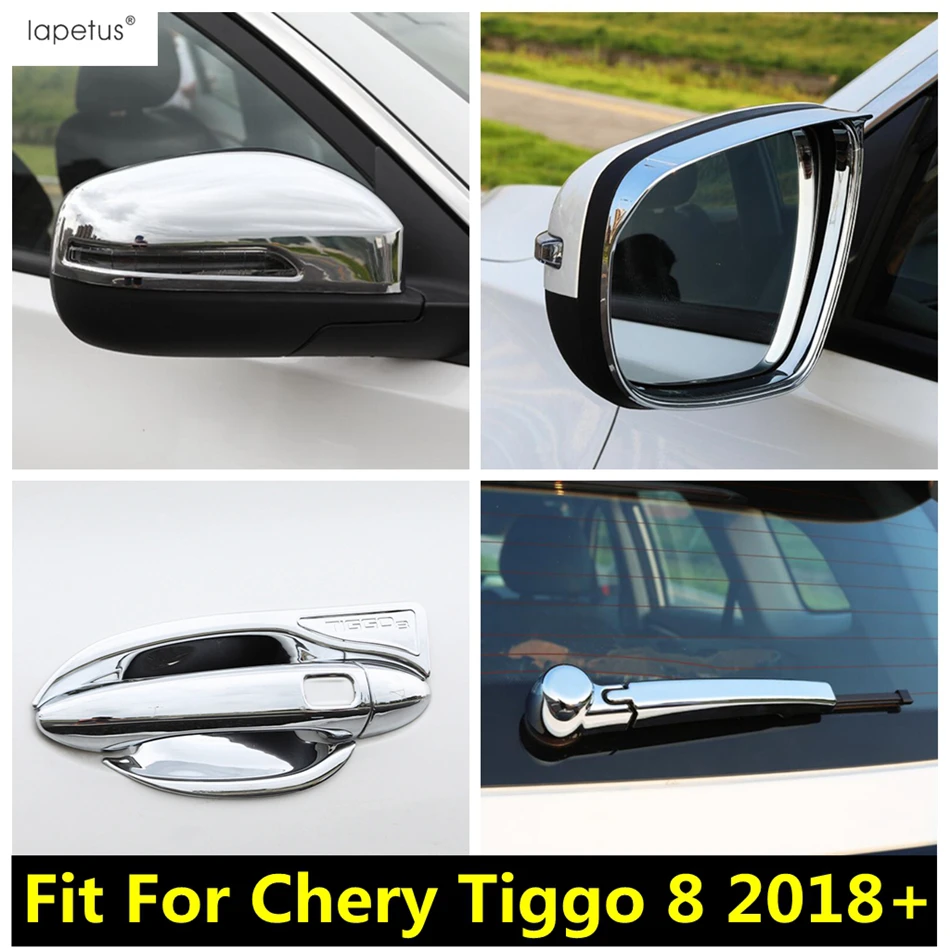 

Rear Window Wiper / Door Handle Bowl / Rearview Mirror Rain Eyebrow Caps Cover Trim Accessories For Chery Tiggo 8 2018 - 2022