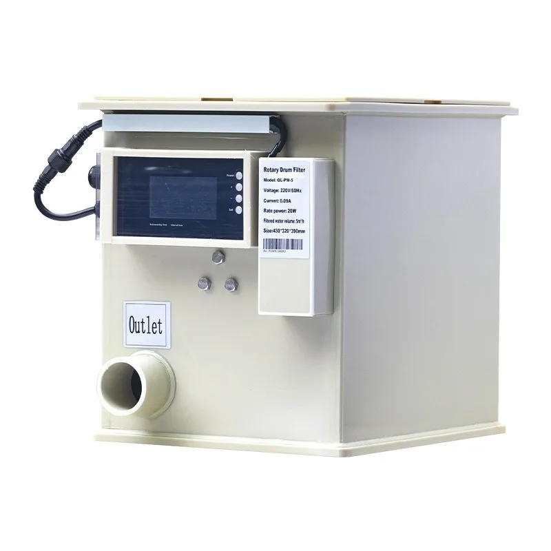 

Rotary drum micro filter aquaculture outdoor new small courtyard fish pond filter fish LCD screen micro