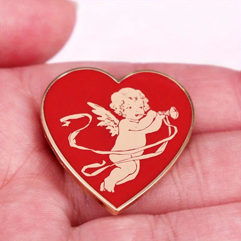 Cupid Angel Love Brooch Couple Valentine\'s Day Badge Decoration Pin