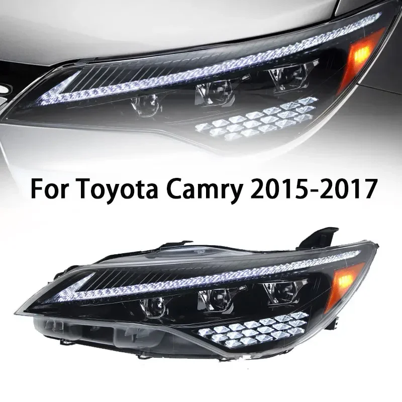 

Accessories for Vehicles For Toyota Camry 2015-2017 Front Light DRL Head Lamp Car Turn Signal Dynamic LED Headlight Lens Auto
